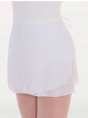 Body Wrappers White Ballet Wrap Skirt